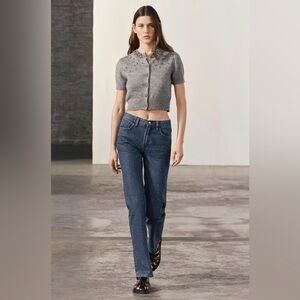 collection bootcut high rise shiny jeans